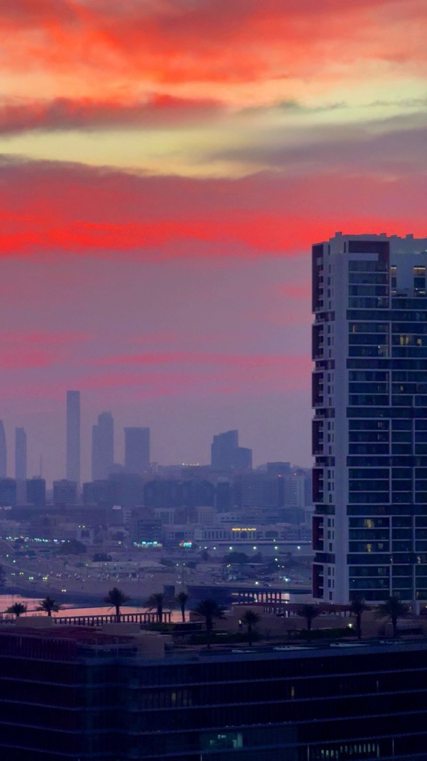The city beneath the sky, photograph.