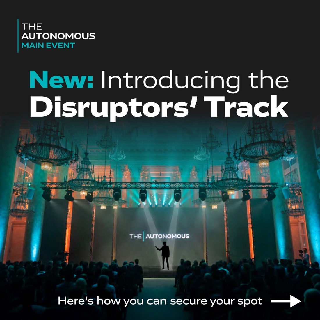 The Autonomous Disruptors' Track carousel, slide 1.