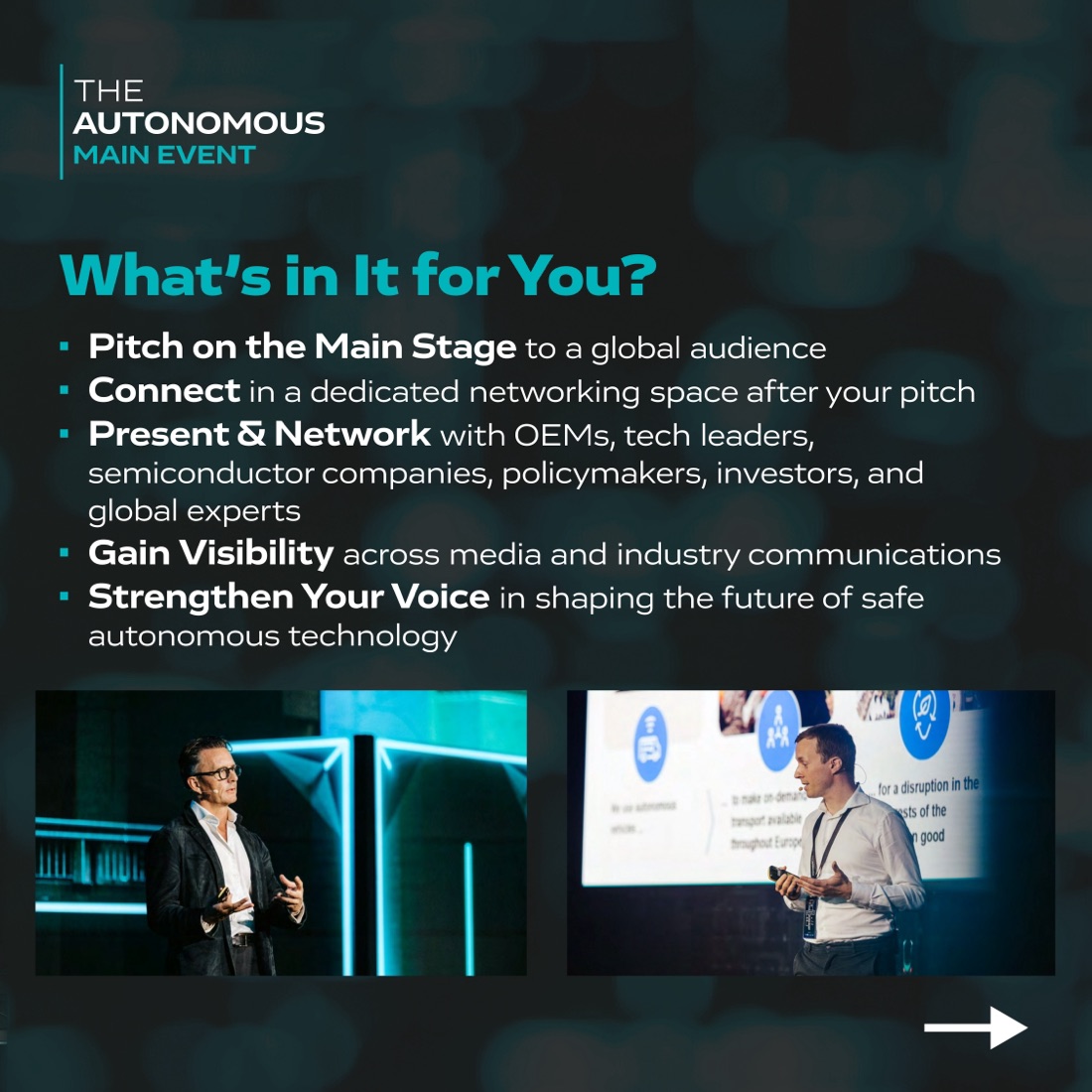 The Autonomous Disruptors' Track carousel, slide 4.