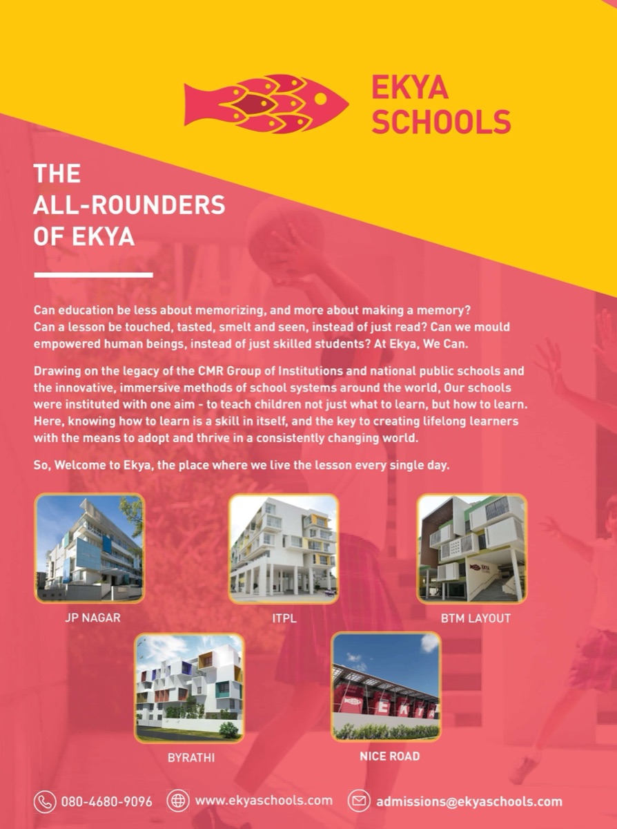 Ekya Schools brochure, page 4.
