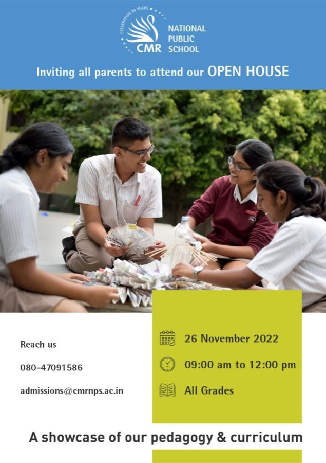 Post, CMR National Public School open house, November 2022